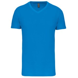 Kariban K3028IC - T-shirt Bio150IC col V homme Tropical Blue