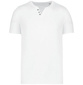 Kariban KNS302 - T-shirt écoresponsable henley manches courtes homme - 140 g White