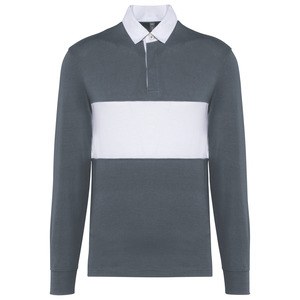 PROACT PA429 - Polo Rugby manches longues sporty grey / White
