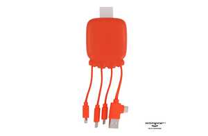 Intraco LT41410 - 3192 | Xoopar Octopus Gamma 2 Bio Charging cable with 3.000mAh Powerbank Orange
