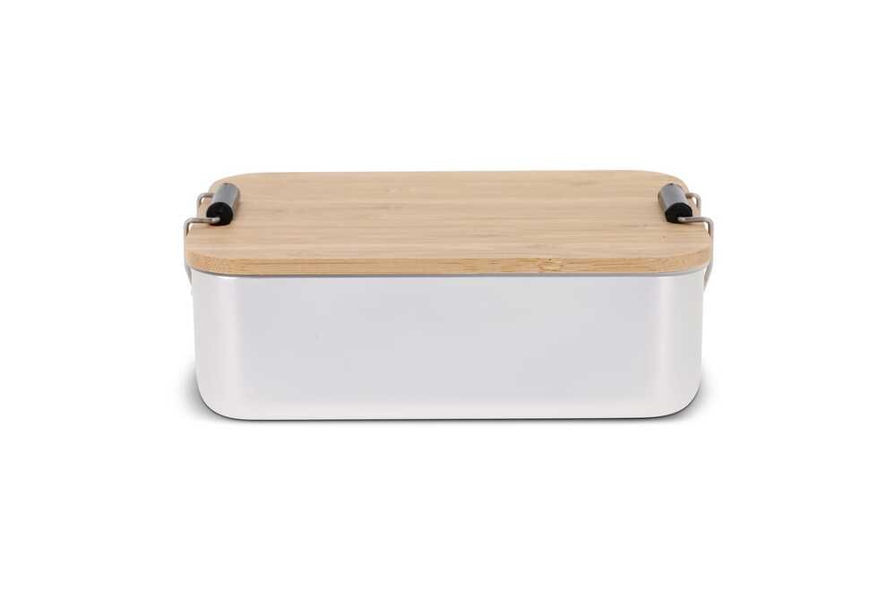 TopEarth LT90456 - Boîte à lunch en aluminium avec couvercle en bambou