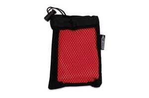 TopPoint LT91204 - Serviette rafraichissante en R-PET  30X80cm Noir-Rouge