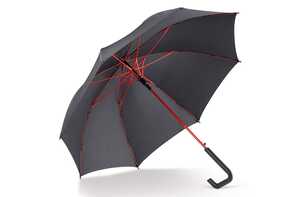 TopPoint LT97109 - Parapluie canne 23” à ouverture automatique Noir-Rouge