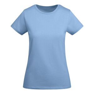 Roly CA6699 - BREDA WOMAN T-shirt ajusté à manches courtes pour femme en coton biologique certifié OCS Sky Blue