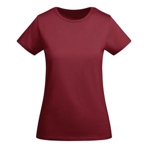Roly CA6699 - BREDA WOMAN T-shirt ajusté à manches courtes pour femme en coton biologique certifié OCS Garnet