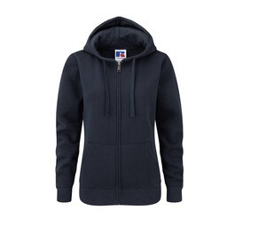 Russell JZ66F - Sweat Capuche Zippé Femme Authentique Navy