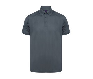 HENBURY HY465 - Polo homme en polyester recyclé Charcoal
