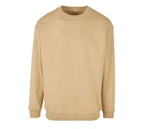 BUILD YOUR BRAND BY075 - Sweat homme col rond Union Beige