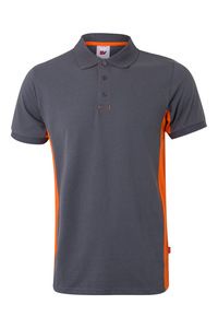 Velilla 105504 - POLO BICOLORE MC Grey/Orange