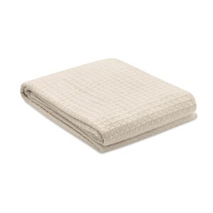 GiftRetail MO2049 - GUSTO Couverture en coton 350 gr/m² Beige