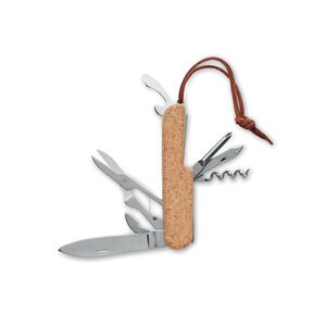 GiftRetail MO6957 - MULTIKORK Couteau multi-outils en liège Beige