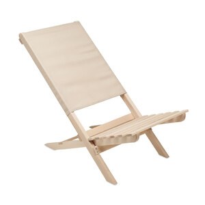 GiftRetail MO6996 - MARINERO Chaise de plage pliable en bois
