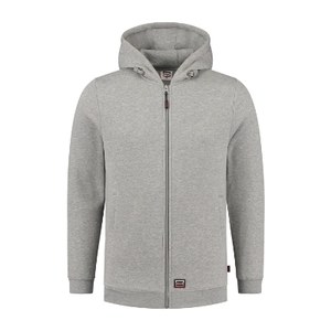 Tricorp T44 - Hooded Sweat Jacket Washable 60°C Gris chiné