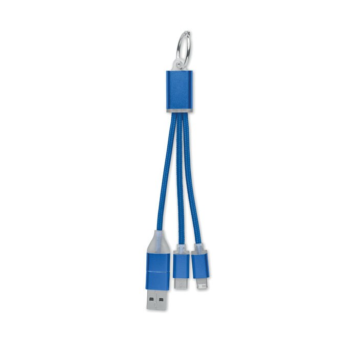 GiftRetail MO2141 - BLUE Câble de charge 4 en 1 type C