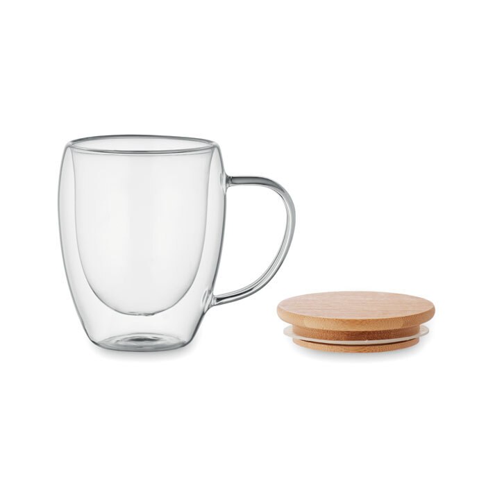 GiftRetail MO2198 - TIRAL Mug en verre double paroi 300ml