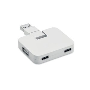 GiftRetail MO2254 - SQUARE-C Hub USB 4 ports et câble 20cm
