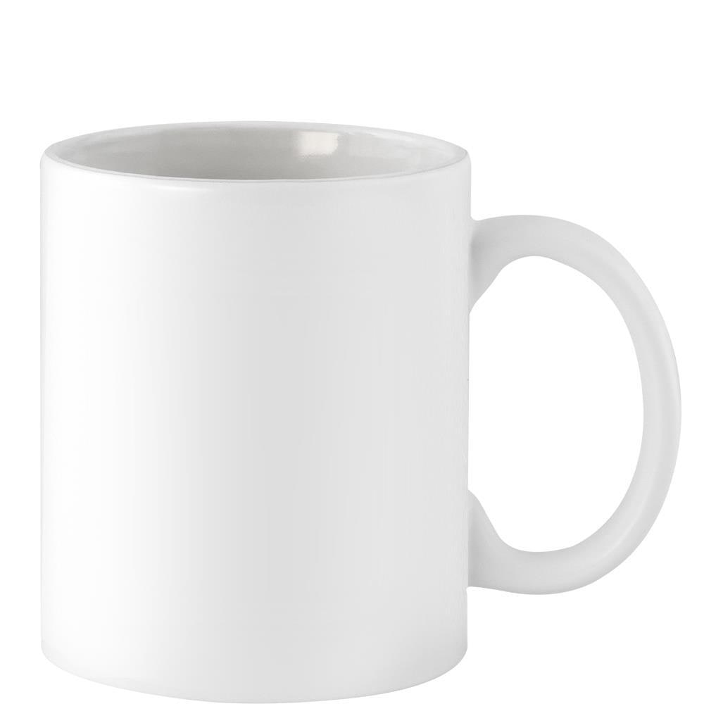 EgotierPro 30581SC - Mug en céramique blanc 300 ml spécial vitrification WHITE