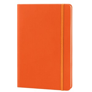 EgotierPro 30083 - Carnet A5 couverture PU, élastique, 96 pages LUXE Orange