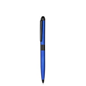 EgotierPro 38513 - Stylo-bille métallique noir avec pointeur FRAC Bleu