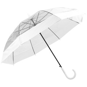 EgotierPro 39534 - Parapluie automatique 98 cm POE, polyester MIST Blanc