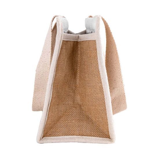 EgotierPro 52007 - Sac Isotherme en Jute avec Poche Canvas MALIBU