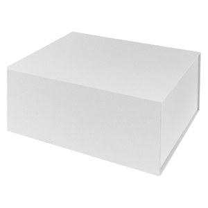 EgotierPro 53578 - Boîte cadeau pliable magnétique couleur FSC LUXE Blanc