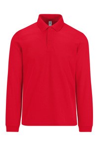B&C CGPU425 - MY POLO 180 Homme manches longues Red