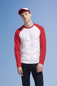 SOLS 02942 - Funky Lsl Tee Shirt Homme Bicolore Manches Longues Raglan