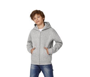 B&C BC504 - Sweat capuche zippé enfant