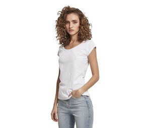 BUILD YOUR BRAND BY035 - T-shirt femme dos lacéré