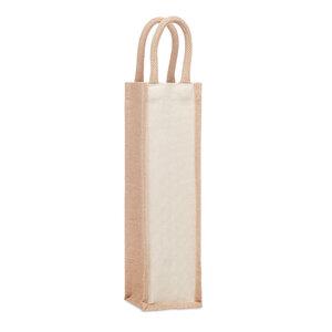 GiftRetail MO6258 - CAMPO DI VINO Sac en jute pour une bouteille