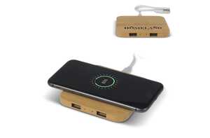 TopPoint LT95048 - Bamboo Wireless charger with 2 USB hubs 5W