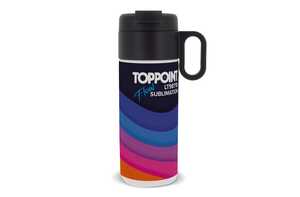 TopPoint LT98718 - Mug Isotherme Flow avec poignée. Impression en sublimation 400ml