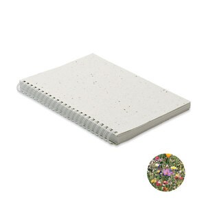 GiftRetail MO2083 - SEED RING Carnet A5 couv. papier semence