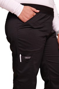 Cherokee CHWWE110 - Pantalon cargo à taille moyenne à enfiler femme